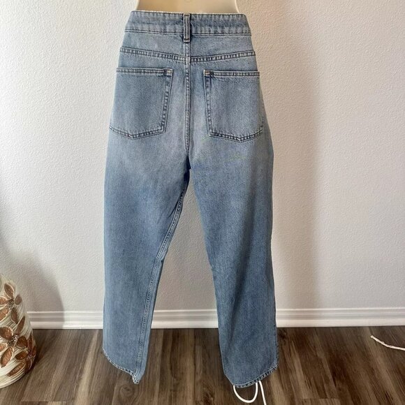 IRO Ladyla High Rise Boyfriend Jean Light Wash Fly Button Distress Sz 28 Revolve - Picture 10 of 14